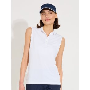 Abacus Cray Drycool Sleeveless Dame Polo - Hvid