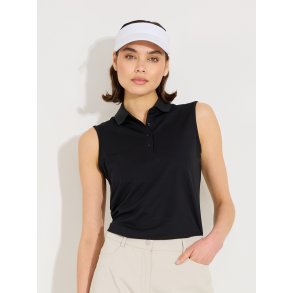 Abacus Cray Drycool Sleeveless Dame Polo - Sort