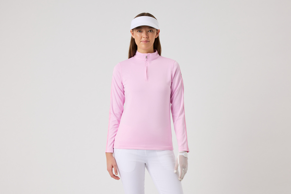 Daily Sports Anna LS Half neck Dame Trøje - Pink* M Pink
