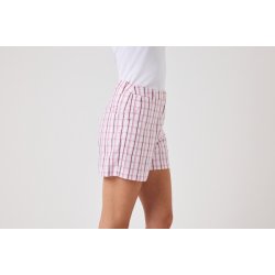 Daily Sports Checked Dame Shorts 41 cm - Hvid, Pink, Bordeaux 