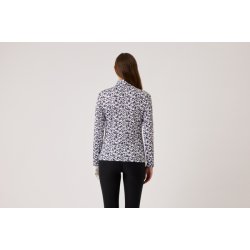 Daily Sports Sheermotion LS Half Zip Dame Polo - Hvid,Sort,Beige