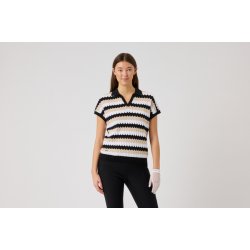 Daily Sports Zig-Zag CapS Bluse - Sort,Hvid,Beige
