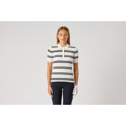 Daily Stripe Madelene Dame Polo Shirt - R�hvid
