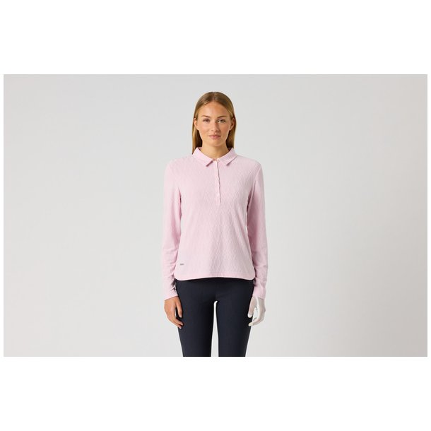 Daily Sports Graphic Jaquard LS Dame Polo Shirt - Pink