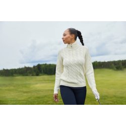 Daily Sports Cable LS Pullover Lined - R�hvid
