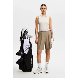 J. Lindeberg Dena Sleeveless Dame Polo - Sand