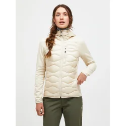 Peak Performance Helium Down Hybrid Hood Dame Jakke - Sand