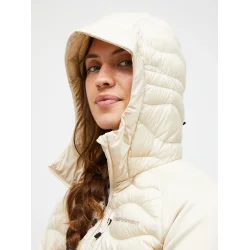 Peak Performance Helium Down Hybrid Hood Dame Jakke - Sand
