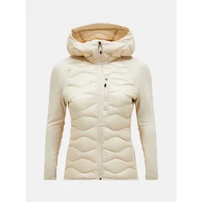 Peak Performance Helium Down Hybrid Hood Dame Jakke - Sand