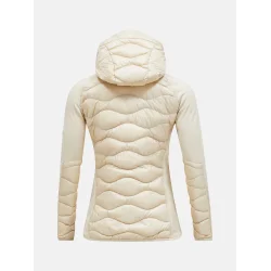 Peak Performance Helium Down Hybrid Hood Dame Jakke - Sand