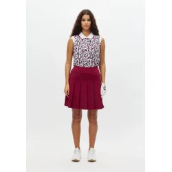 R�hnisch Nicky Pleated Dame Nederdel - Bordeaux 