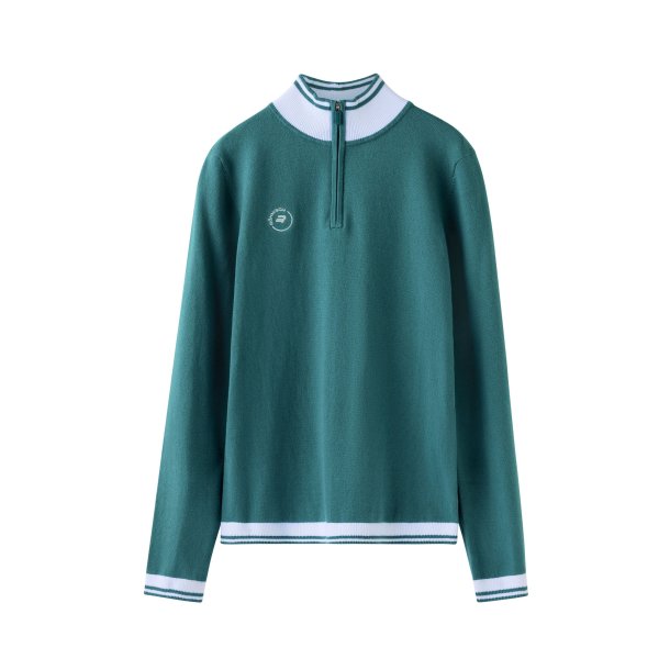 R�hnisch Kora Knitted Dame Half Zip Tr�je - Teal Bl�gr�n