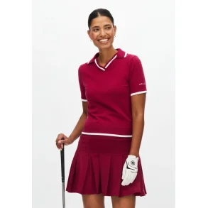R�hnisch Swing Knitted Dame Poloshirt - Bordeaux