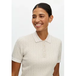 R�hnisch Classic Cable Dame Poloshirt - Sand