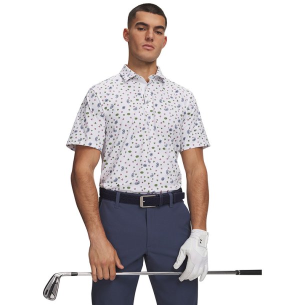 Under Armour ArmourDry Printed Polo - hvid/bl�/Navy