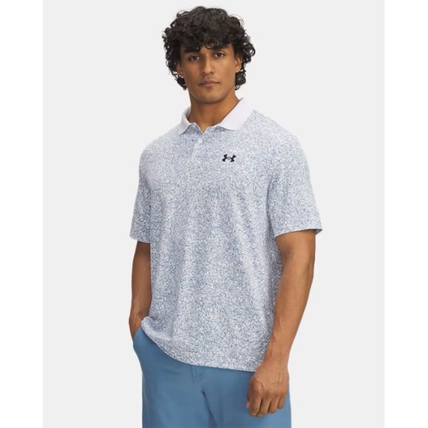 Under Armour Matchplay Printed Herre polo - Hvid/Bl�/Navy*