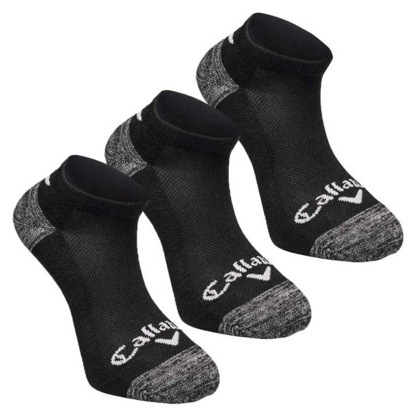 Callaway Performance Sport Low Cut Herresokker - 3-pak - Sort