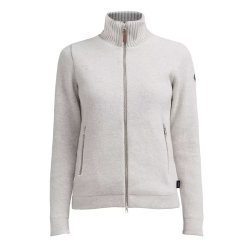 Holebrook Claire Fullzip Strikjakke - Lysegr meleret