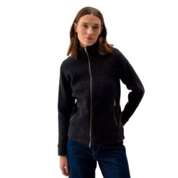 Holebrook Claire Fullzip Strikjakke - Mrkegr