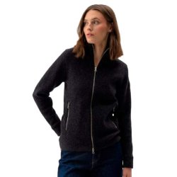 Holebrook Claire Fullzip Strikjakke - Mrkegr