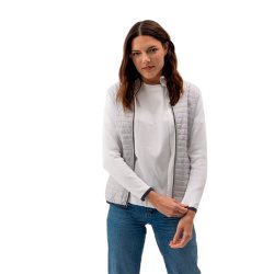 Holebrook Mimmi Windbreaker Strikjakke - Hvid/Lysegr*