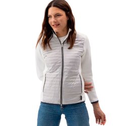 Holebrook Mimmi Windbreaker Strikjakke - Hvid/Lysegr*