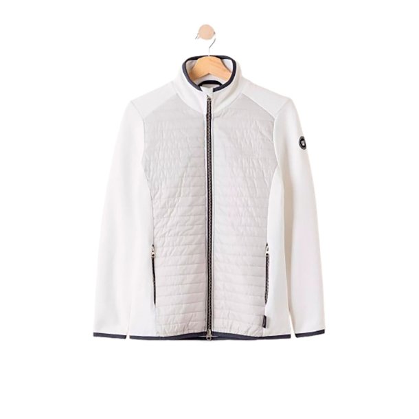 Holebrook Mimmi Windbreaker Strikjakke - Hvid/Lysegr