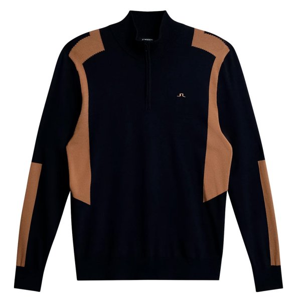J. Lindeberg Kendrick Strikket Herre Sweater - Navy/Brun