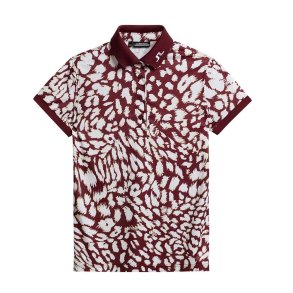 J. Lindeberg Tour Tech Print Damepolo - Bordeaux*