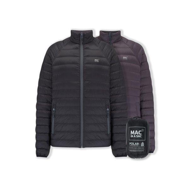 Mac in a Sac Polar Vendbar Dunjakke Herrer - Sort/Gr*