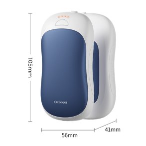 Ocoopa UT3 Pro Genopladelig H�ndvarmer - Bl�/Hvid