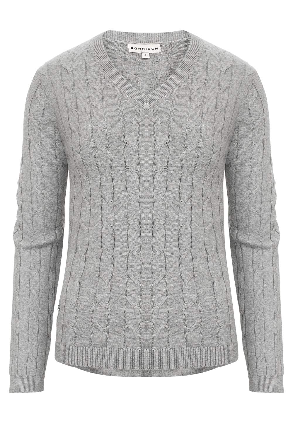 Röhnisch Strikket Sweater - Gråmeleret* M Lysegrå