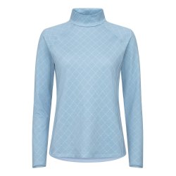 Rhnisch Warm High Collar Midlayer - Lysebl