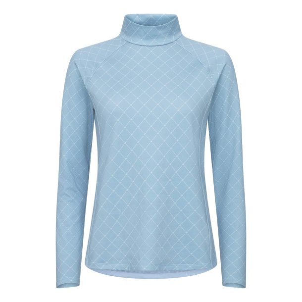 Rhnisch Warm High Collar Midlayer - Lysebl