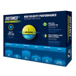TaylorMade Distance+ Golfbolde - Gul