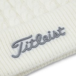Titleist Cable Knit Pom Pom Hue - Hvid