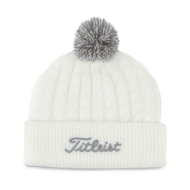 Titleist Cable Knit Pom Pom Hue - Hvid