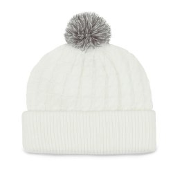 Titleist Cable Knit Pom Pom Hue - Hvid