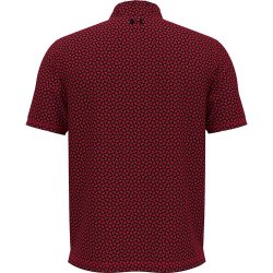 Under Armour T2G Printed Herrepolo - Rd/Sort