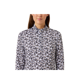 Daily Sports Sheermotion LS Half Zip Dame Polo - Hvid,Sort,Beige